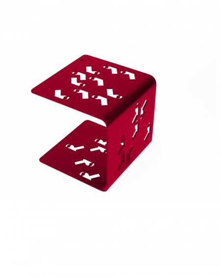 table d'appoint en métal rouge table d'appoint en métal rouge