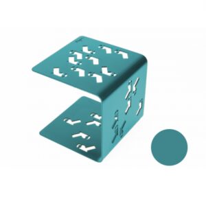 table d'appoint en métal bleu turquoise table d'appoint en métal bleu turquoise