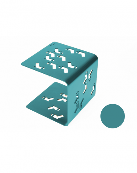 table d'appoint en métal bleu turquoise table d'appoint en métal bleu turquoise