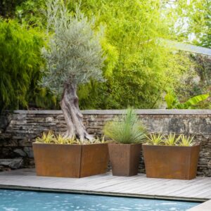 Jardinière Carré en Corten