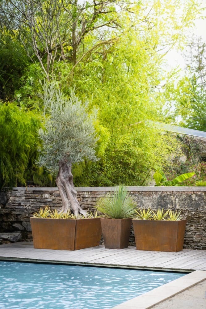 Jardinière Longue en Corten