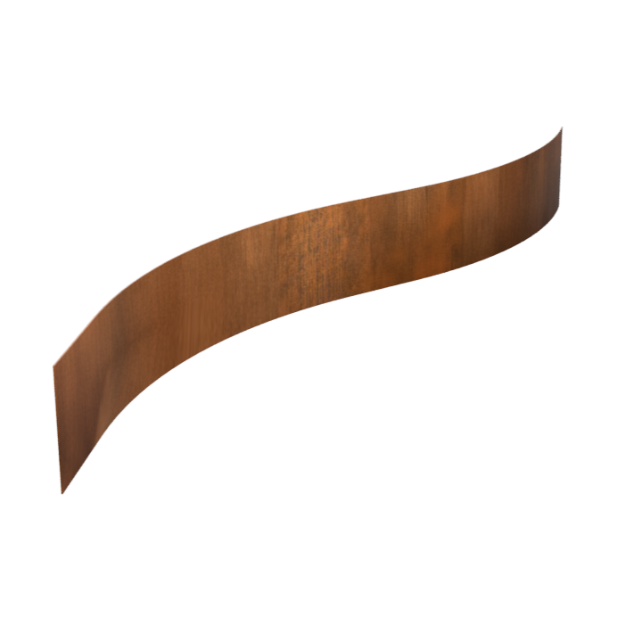 Bordure en corten souple