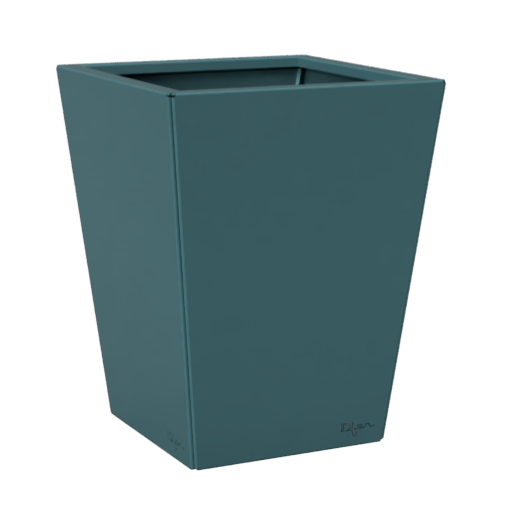 Jardinière carrée couleur bleu turquoise