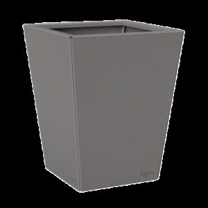 Jardinière carrée couleur gris platine