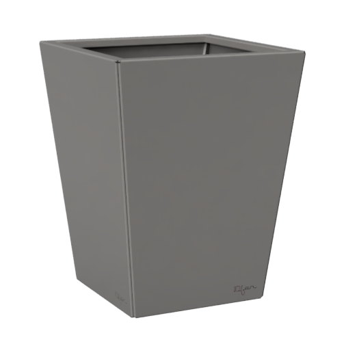 Jardinière carrée couleur gris platine