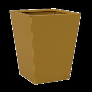 Jardinière carrée couleur jaune miel