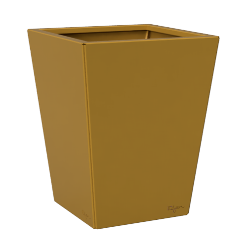 Jardinière carrée couleur jaune miel