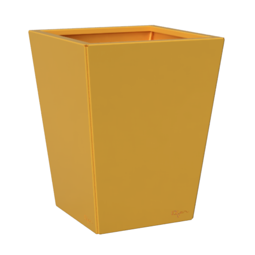 Jardinière carrée couleur jaune