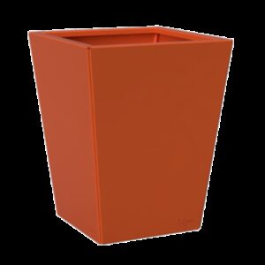 Jardinière carrée couleur orange pur