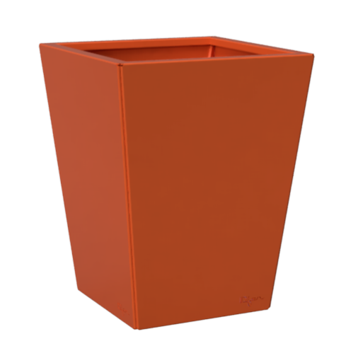 Jardinière carrée couleur orange pur