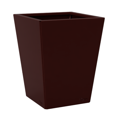 Jardinière carrée couleur rouge brun