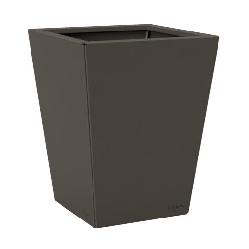 Jardinière carrée couleur taupe