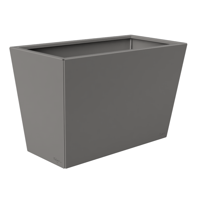 Jardinière longue couleur gris platine Jardinière longue couleur gris platine