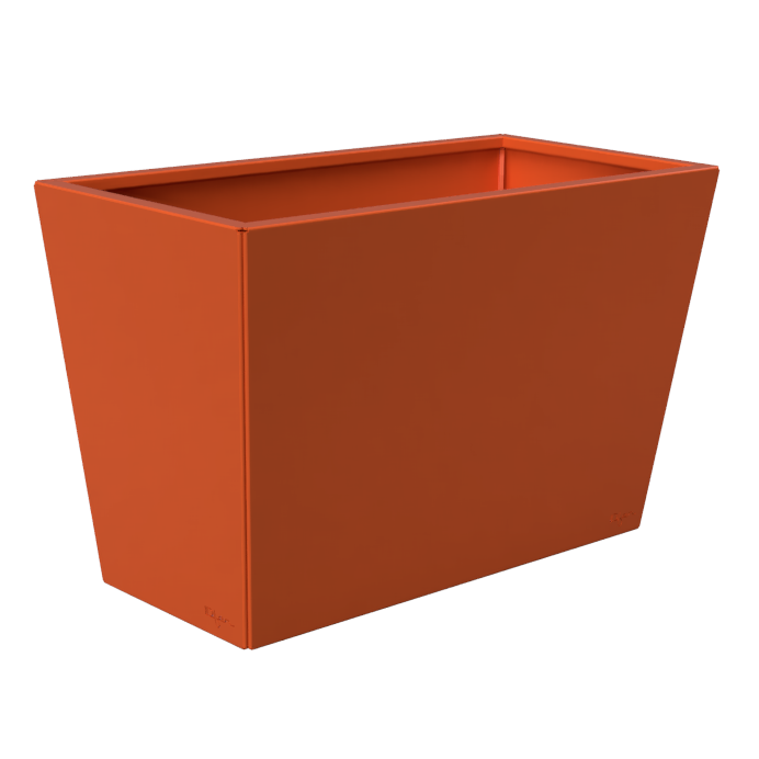 Jardinière longue couleur orange pur Jardinière longue couleur orange pur