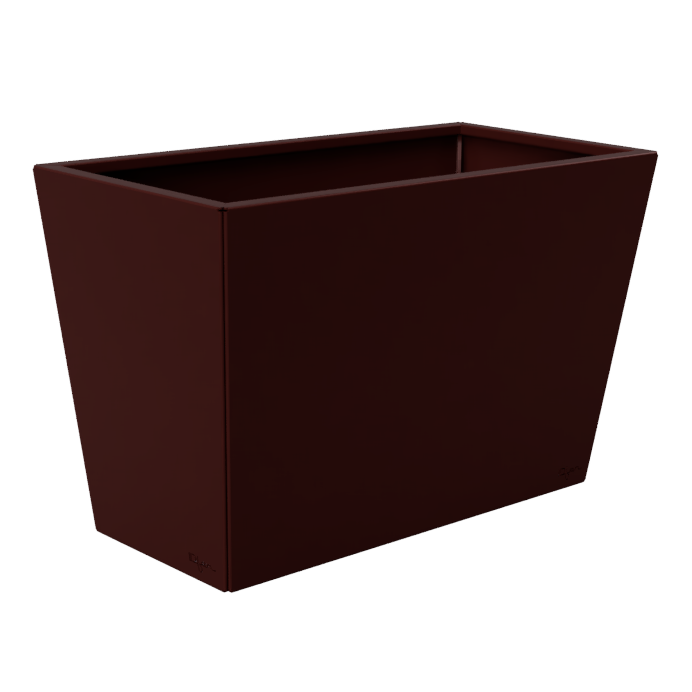 Jardinière longue couleur rouge brun Jardinière longue couleur rouge brun