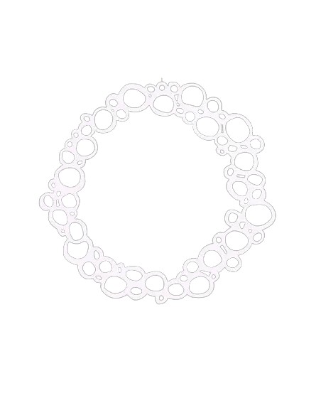 Couronne de Noël blanc satiné déco murale