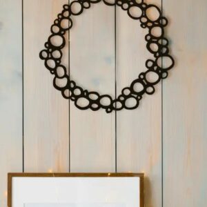 Couronne de Noël en métal déco murale