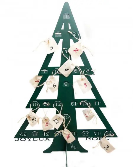 Sapin calendrier de l’Avent en métal Sapin calendrier de l’Avent en métal