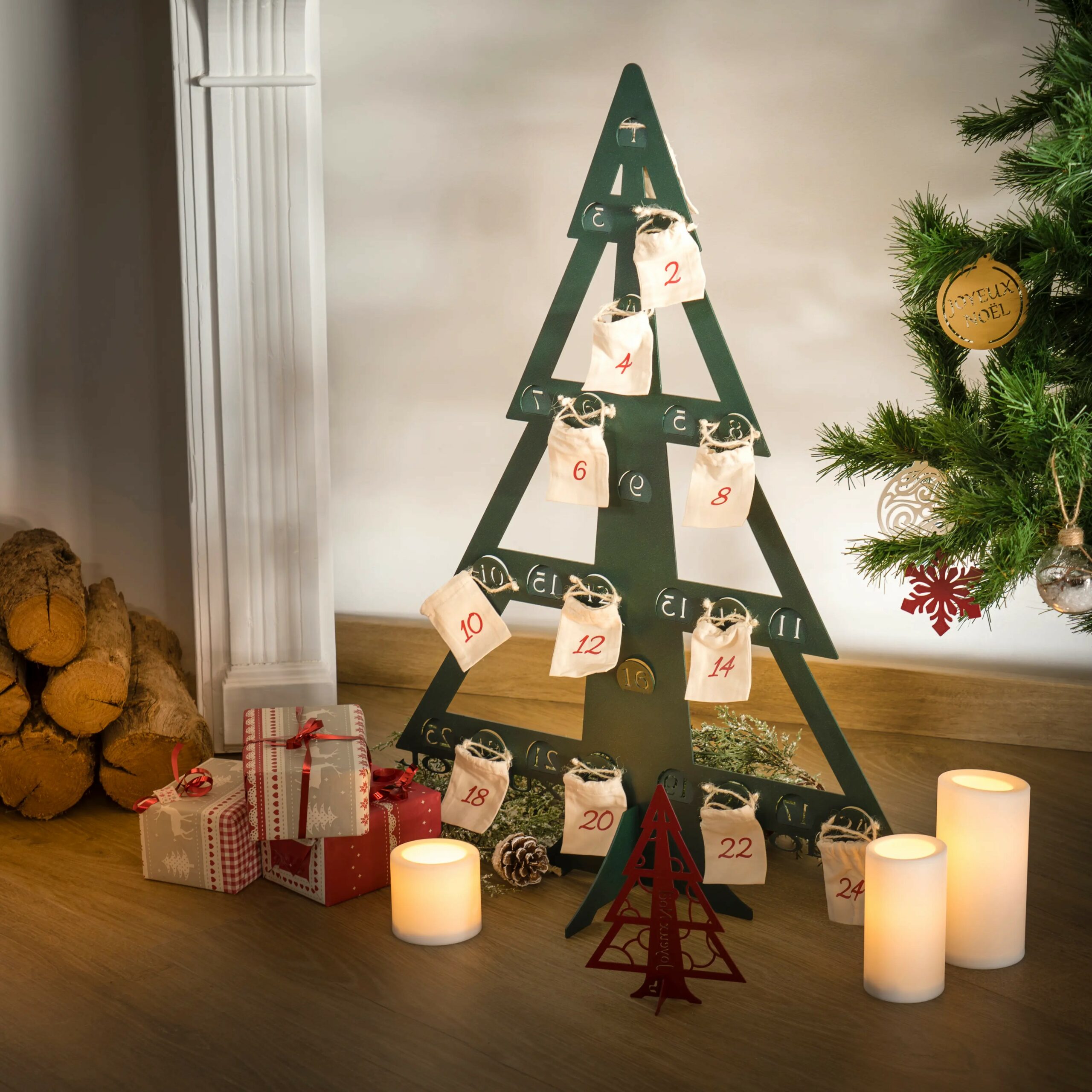 Calendrier de l’Avent en métal réutilisable