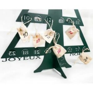 24 pochons en tissu réutilisables calendrier de l'avent