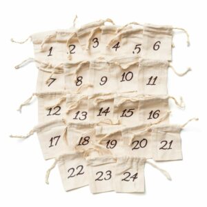 24 pochons en tissu réutilisables coton noir