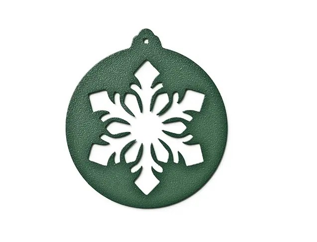 Boules de Noël en métal cristal vert sapin