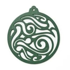 Boules de Noël en métal design vert sapin