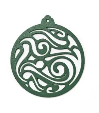 Boules de Noël en métal design vert sapin