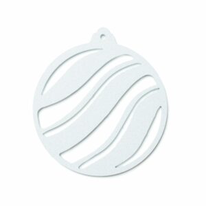 Boules de Noël en métal vague blanc métallisé