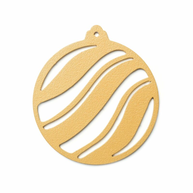 Boules de Noël en métal vague or métallisé doré