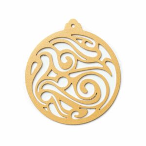 Boules de Noël en métal design or métallisé doré