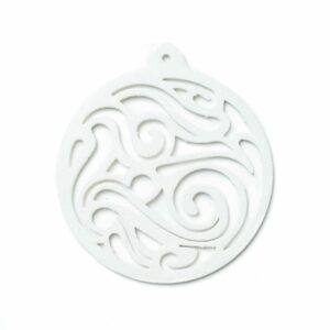 Boules de Noël en métal design blanc métallisé