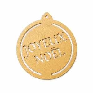 Boules de Noël en métal joyeux noël or métallisé doré