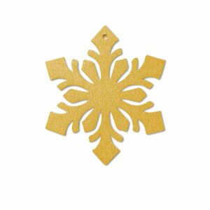 Boules de Noël en métal flocon or métallisé doré