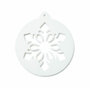 Boules de Noël en métal cristal blanc métallisé