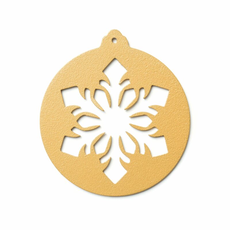 Boules de Noël en métal cristal or métallisé doré