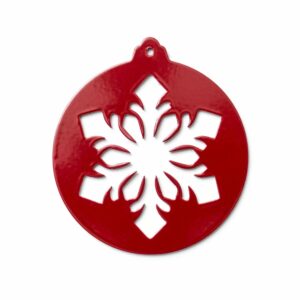 Boules de Noël en métal cristal rouge brillant