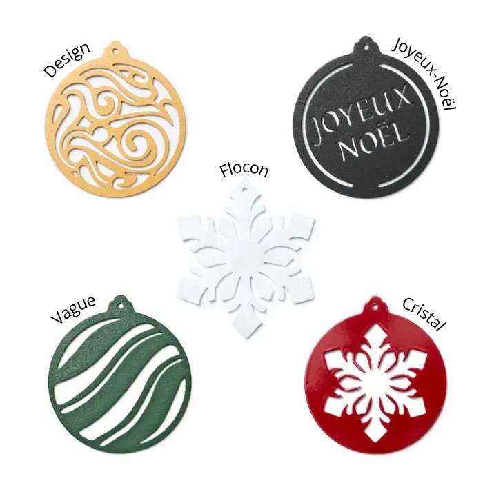 Boules de Noël collection en métal