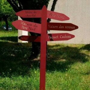 Panneau directionnel de Noël décoration