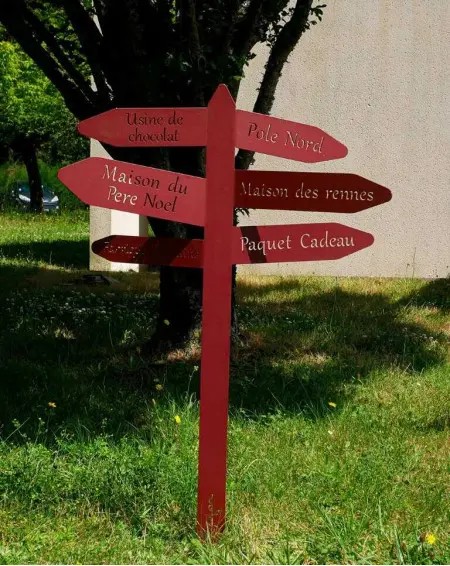 Panneau directionnel de Noël décoration