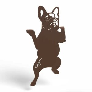 chien à suspendre en métal mars sablé