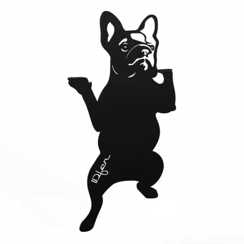 chien à suspendre en métal noir