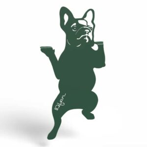 chien à suspendre en métal vert pin