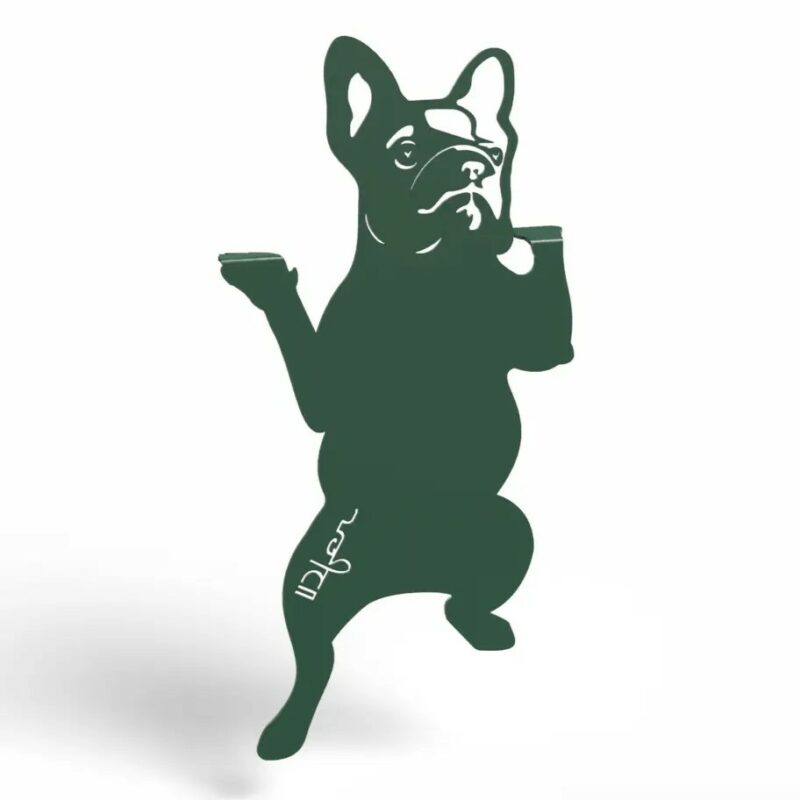 chien à suspendre en métal vert pin