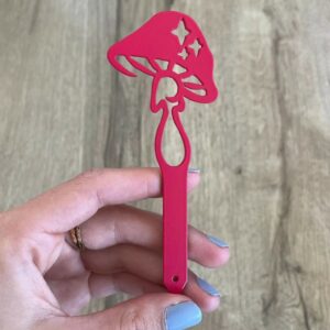 champignon en métal_rouge framboise