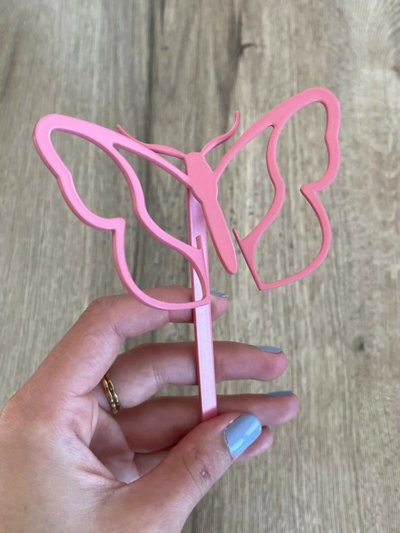 papillon en métal vieux rose