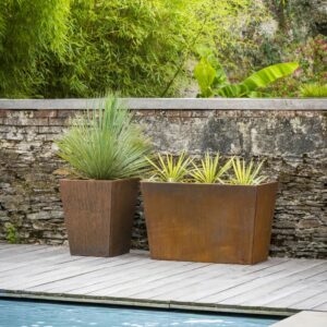 Jardinière Carré en Corten