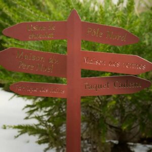 Panneau directionnel de Noël