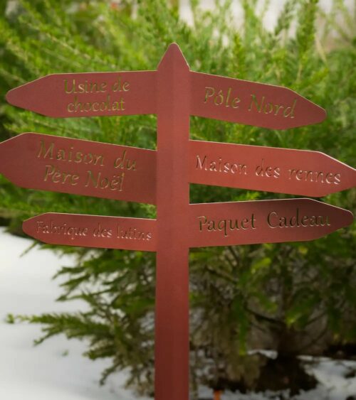 Panneau directionnel de Noël
