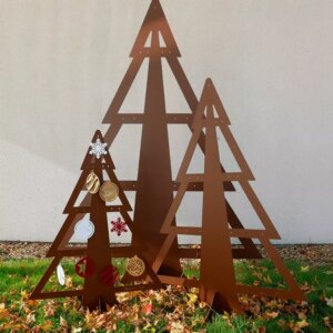 Sapin de Noël en métal pour l'extérieur